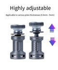Adjustable PCB Holder With Heat Resistant Base For Soldering And Circuit Board Repair, modifiable clamp height shown