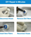 4-step DIY repair of 4 Pack Stainless Steel Washer Inlet Valve Filter Screen 0.79x0.39 Inches 20x10mm Universal Replacement.