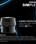 Rubber composition insert for Soft Face Mallet Workhorse With Dual Inserts Black Medium Hard Rubber Insert And Red Hard Plastic