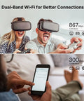 People using VR and gaming with Archer A54 Dual Band AC1200 WiFi Router With 4 Fast Ethernet Ports EasyMesh Ready for better connections