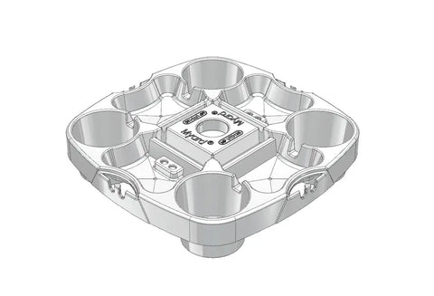 Illustration of 15 Inch Universal Beach Umbrella Table Tray With Tablet Slots Earpod Holds Drink Holders Snack Grooves Phone Slots White