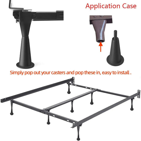 Installation of Six Pack 5 Inch High Rise Bed Frame Risers For Under Bed Storage Transform Your Bed With Heavy Duty Lift And Socket Sleeve