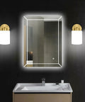 Frosted Wall Sconce Set Of Two In Brushed Gold Modern Sleek Brass Vanity Lights For Bathroom Living Room And Kitchen Mid Century Style Two Pack Frosted Shade Wall Lamps beside mirror over sink