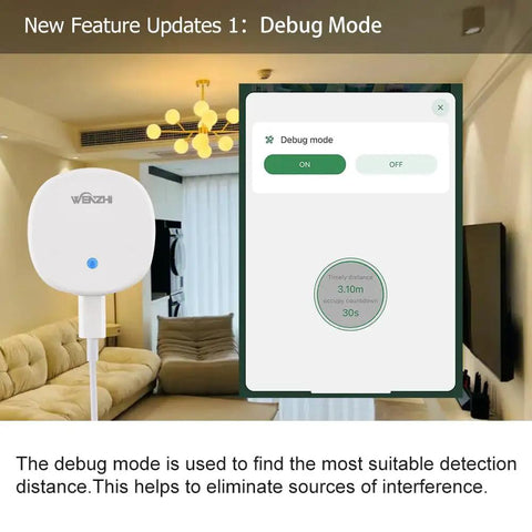 Smart Presence Sensor With Zigbee 5.8 GHz MmWave Radar Detects People, Static Body Posture, Micro Motion, Wall Installation