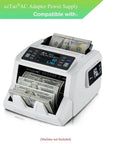 Image of a LOLARAN N71 Money Counter compatible with 3 Prong 110V to 240V AC Power Cord Charging Cable, displaying various bills.