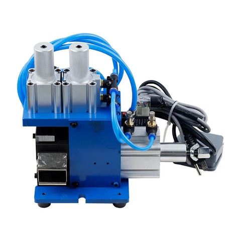 Pro 3F Pneumatic Automatic Wire Stripping Machine For Rapid Cable Peeling Cutting And Twisting with air connectors and motor.