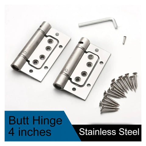 Adjustable Docking Hinge Door Closer In Stainless Steel With Spring Loaded Self Closing System Easy Install Black Finish