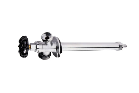 10 Inch Frost Proof Sillcock With Anti Siphon Design Lead Free Chrome Plated Brass Body One Half Inch Pex Crimp To Three Quarter Inch Hose Bibb Easy On Off With Large Multi Turn Handwheel ANSI NSF Certified