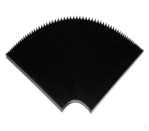Black Beefed-Up Adjustable CNC Dust Cover Accordion Shield for Linear Guide Rails, 130-300mm Fit, 1500mm Long Protective Guard