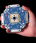 Hand holding Heavy Duty 28lb Welding Magnets Set With Four Magnetic Clamps A Workhorse 3 Inch Reach 45 90 135 Degree Angles