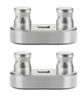 Heavy Duty 2 Pack Cable Bender Tool connects to ratchet, shown in silver steel design for bending 500 MCM electrical wire.