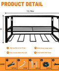 Power Tool Organizer Wall Mount Heavy Duty Floating Shelf For Drill And Screwdriver 150lb Capacity Easy Install dimensions shown