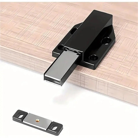 8 Pack Magnetic Cabinet Door Catches No Sweat Push To Open Touch Magnetic Latch on wooden surface