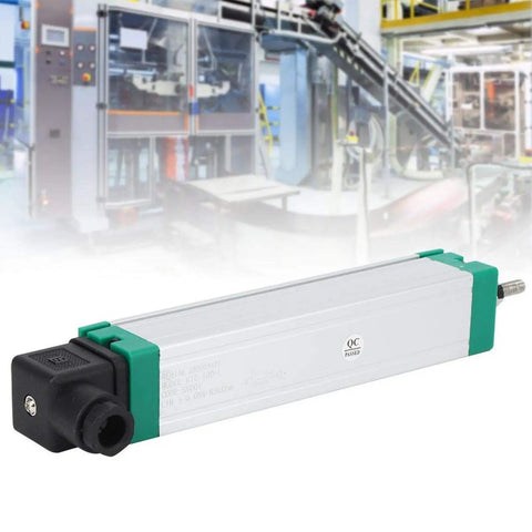 Electronic Ruler Displacement Sensor With IP67 Stainless Steel Body For Precise Linear Position Measurement In Industrial Automation, Plug Type Connection