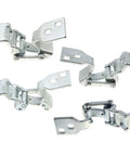 Heavy Duty Chrome Door Hinges Set For Ford Transit Connect 2010 To 2013 Upper And Lower showing four zinc alloy hinges.
