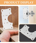 Five Pack Stainless Steel Cabinet Hinge Plates For Frameless Cabinets, Quiet Door Operation, Hinge Repair Plates With Slam Prevention
