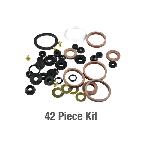 Home Washer Repair Kit With 42-Piece Rubber Washer Set, Varied Metric And Inch Sizes for leak repairs and DIY plumbing.