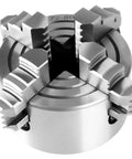 Three Inch 4 Jaw Lathe Chuck With Independent Reversible Jaws K72-80 Manual Turning Machine Accessory For Precision Centering And Strong Grip In Metal Lathe Projects, close-up view