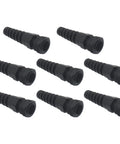8 Pack Waterproof Nylon Cable Glands With PG11 Thread For 5mm To 10mm Wires Black Spiral Strain Relief Connectors