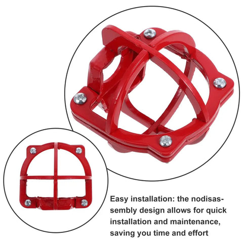 Bad Boy Fire Sprinkler Head Guard Cage To Dodge Dents And Kick Damage Real Quick On 3 34 Inch Fixtures, red steel design.