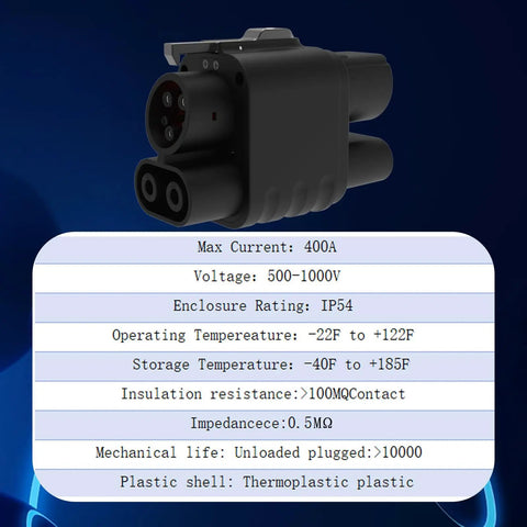 CCS2 To CCS1 EV Charger Adapter With DC And AC Dual Modes Bringing Hella Fast Charging Up To 1000V And 400A detailed view.