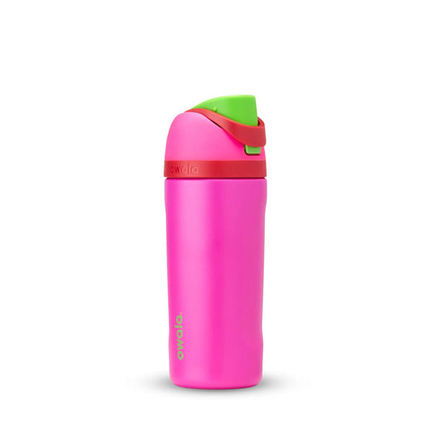 Pink Kid Sized Insulated Stainless Steel Water Bottle With FreeSip Spout, 16 Oz, BPA Free, Leakproof Push Button Lid With Lock