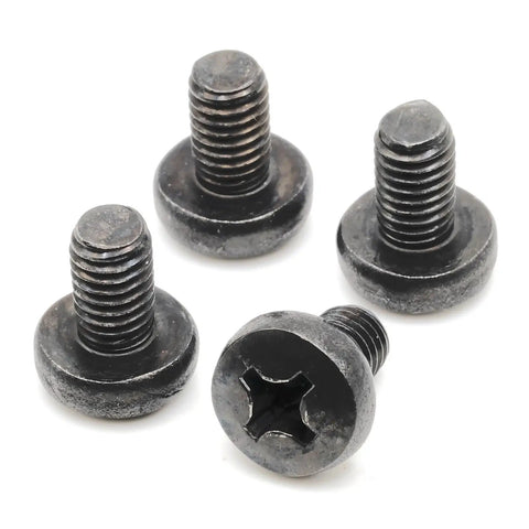 Four black oxide stainless screws from Mercedes Rear License Plate Screws Replacement Kit Stainless Steel Black Oxide Pack Of 4 For C Class And E Class Models C300 C250 C350 E350 E300 AMG OEM Style Fit No Rattle