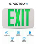 LED Exit Sign Double Face With Battery Backup Emergency Lights Red And Green Letters UL Certified 120V 277V Universal Mounting ABS Fire Resistant Exit Lighting For Home Stay Safe