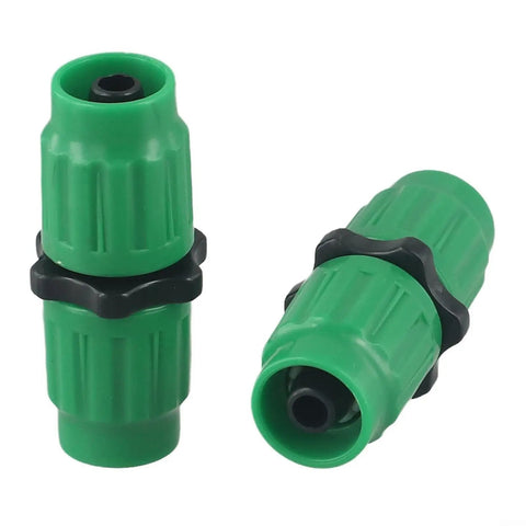 Stop Wasting Cash On New Lines! This Expandable Garden Hose Repair Kit Boasts Dual Channel Connectors For A Super Tight Fit Across 5/8 To 3/4 Inch Hoses To Fix Leaks Fast And Save Time With Zero Hassle Today. green plastic hose repair connectors with black rings