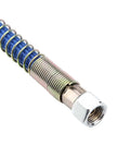 Close-up of a 5m High Temp Silicone Steam Hose For Iron And Boiler Use 4MPa Max Pressure Heavy Duty Steam Tube with metal connector