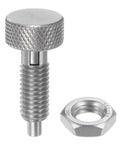 Heavy Duty M8 Spring Plunger With Knurled Handle 4mm Pin Stainless Steel Non Locking Retractable Release Pin with nut.