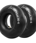 Beefy 2-Pack 15x6-6 Inner Tubes With TR87 Bent Valve Stem For Lawn Mowers Tractors Wheelbarrows Go Karts ATVs And Garden Utility Equipment A Tough Replacement For All Your Lawn Care Gear, side view.