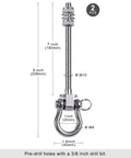 Top Shelf Heavy Duty Swing Hangers Rust Proof 304 Stainless Steel with smooth ball bearings, 9-inch length, two pack.