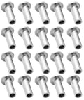 Topperfun Stainless Steel Wire Rope Protector Sleeves 50 Pack With Drill For Railing Kit Outdoor Indoor Prevent Wear And Damage Cable Guarding, 50 stainless steel sleeves