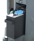 Apollo 24V 20Ah Lithium Ion Battery For Electric Pallet Jack Truck A-1037 installed in lift truck with quick swap design.