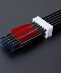 Beefed Up 30 Inch Carbon Hunting Arrows With Real Turkey Feather Fletching And Removable Tips, 100 Grain Arrowheads, 500 Spine, 12 Pack