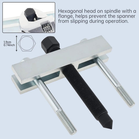 Beefy Heavy Duty Bearing Splitter And Five Inch Gear Pulley Puller Set, hexagonal flange design detail for stability and precision