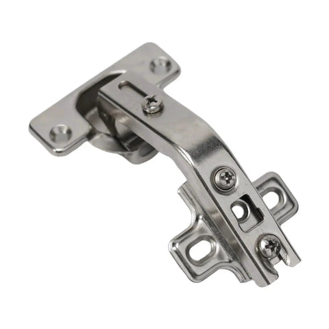 135 Degree Rotating Concealed Hinge For Cabinets And Doors, close-up view of stainless steel hinge hardware