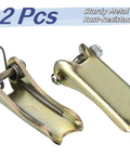 2 Pack Steel Safety Hook Latch Replacement Kit For Clevis Slip Hook Truck Trailer Towing Receiver Hitch Golden Tone