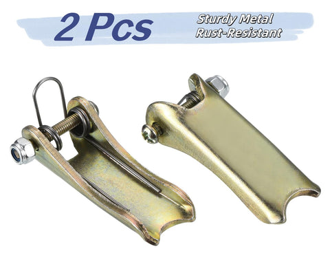 2 Pack Steel Safety Hook Latch Replacement Kit For Clevis Slip Hook Truck Trailer Towing Receiver Hitch Golden Tone