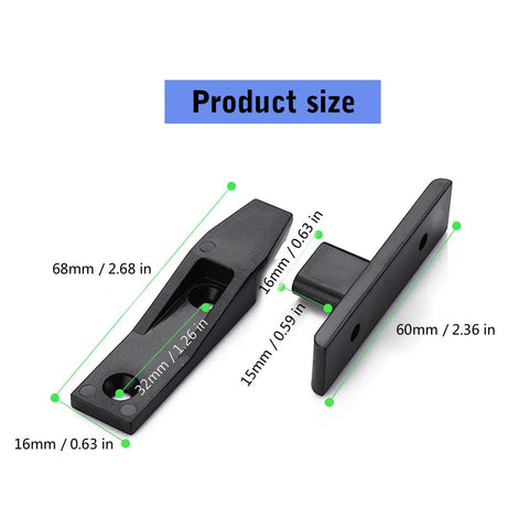 Toss Out Those Ugly Screws With These Heavy Duty Concealed Panel Fasteners And Removable Furniture Fittings For Kitchens Cabinets And Wall Cladding Projects That Demand A Rock Solid Snap Lock, black clip dimensions shown.