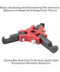 3 Jaw Harmonic Balancer Puller Tool Kit For Crankshaft Pulley Removal Wicked Strong Set showing reliable red steel claws for easy use.