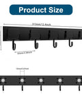 Super Strong Magnetic Hooks Set With Neodymium Magnets Five Heavy Duty Coat Rack Hooks product size diagram