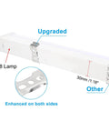 20 Pack T8 LED Light Clips For Fluorescent Tubes Stainless Steel Mounting Brackets With Screws, close-up view