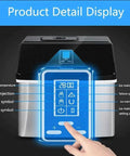 Portable Countertop Ice Maker Machine For Home Bars Legit Awesome Ice Cube Production With Rapid Chill Mode display screen with controls.