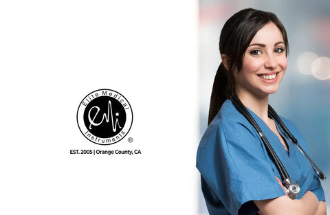 All In One Medical Ruler For Wound Measurement And Pupil Gauge, Wound Size Tracking You Can Trust, nurse in blue scrubs