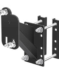 Heavy-Duty Spare Tire Mount Bracket for Trailers with black powder-coated steel and adjustable bolt fits various lug wheels
