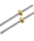 14 Lead 8Mm Diameter 150Mm Stainless Steel Lead Screw Rod With Copper Nut Trapezoidal Thread For 3D Printer Z Axis, 2 Piece Set