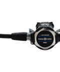 Front view of Pro Grade Cold Water Ready Dive Regulator With Master Breathing System Venturi Inhalation Adjustment Reduces Fatigue.