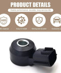 Heavy Duty Ignition Knock Sensor For Cars, Straight Plug And Drop Engine Diagnostics Fix, Direct Swap Replaces 220607B000 Ks107, black ABS material.